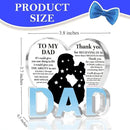 Best Dad Ever Gift from Daughter Son - Acrylic Heart-Shaped Plaque Father’s Day Birthday Gift - Unique Keepsake Desk Decor with Personalized Message by CozyNest Decor