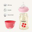 YOHKOH PPSU Baby Bottle Wide Neck, Newborn Anti-Colic Baby Bottle with Natural Response Nipple, Streamlined Body, Easy to Clean (5.4oz (Pack of 2), Red) by TinyTreasures Baby Boutique