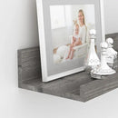 Giftgarden 24 Inch Grey Floating Shelves for Wall Mount, Gray Wood Wall Shelf Ledge for Bathroom Bedroom Living Room Kitchen Storage, Set of 3 Different Sizes by CozyNest Decor