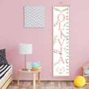 Personalized Kids Height Chart - Canvas Growth Ruler for Boys and Girls - Custom Name Banner with Removable Nursery Wall Decor - Gift for Kid’s Room Decoration by TinyTreasures Baby Boutique