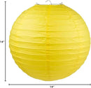 WYZworks Round Paper Lanterns 10 Pack (Yellow, 14") - Hanging Paper Lanterns Lamp for Wedding, Birthday, Party and Home Decorations with 8", 10", 12", 16" Option by GreenHaven Gardens