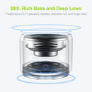 Travel Case Packed, Wireless Mini Bluetooth Speaker with Custom Bass Radiator. EWA A106, Small But Loud, The Next Generation of Portable Speakers for Home, Outdoors, Shower (Silver)1.89* 1.57 inches by TinyTreasures Baby Boutique