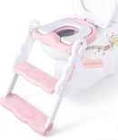 Musical & Sound Toddler Potty Training Seat w/Step Stool Ladder - Collapsible & Adjustable Toilet, Pre Assembled Toddler Toilet Seat w/Music & Sounds - Splash Guard & Anti-Slip Steps - Pink by TinyTreasures Baby Boutique