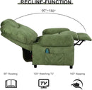 KCREAM Green Massage Recliner Chair, Small Recliners for Small Spaces, Overstuffed Recliners Living Room Chairs for Adults Fabric Manual Recliner Chairs with Heating Single Sofa Chair by CozyNest Decor