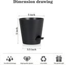 5 Pack 5 inch Self-Watering Pots, African Violets Planter with Drainage Holes and Reservoir, Black Plastic Planter for Indoor Outdoor Plants Flowers and Houseplants Black, 5 inch 5 pcs by GreenHaven Gardens