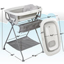 Primo SquishSplash Collapsible Baby Bath & Folding Stand With Ergonomic Infant Cushion for Newborns & Toddlers - Complete Bathing Station - Compact Space Saving Design, Ages 0-24 Months by TinyTreasures Baby Boutique