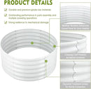 FORTUNO 2 Pcs 17" Tall 4 Ft Round Raised Garden Bed Box Galvanized Metal Outdoor High Flower Bed Steel Patio Ground Planter for Planting Vegetables and Herbs, White by GreenHaven Gardens