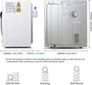 CTT 3.5 Cu. Ft. Clothes Dryer, 1500W Electric Dryers for Clothes, 110V Electric Clothes Dryer with Stainless Steel Drumble for 13.2 lbs. with 4 Automatic Drying Modes (White) by CozyNest Decor