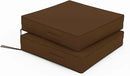 Patio Chair Cushions 22 X 22 X 4 Inch Waterproof Outdoor Seat Cushions for Patio Furniture, Outdoor Sofa Couch Pads with Ties & Handle, Set of 2, Chocolate by GreenHaven Gardens