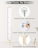 6.5FT Growth Chart for Kids with Wooden Keepsake Box - Children Height Measurement Kit Includes Marker Pen & Wall Hook, Height Tracker Ruler Baby Essentials, Nursery Room Decor Gift for Baby to Teen by TinyTreasures Baby Boutique