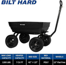 BILT HARD Poly Garden Dump Cart 1200 lbs with No Flat Tires, Quick Release, 2-in-1 Convertible Handle, 7 Cu Ft Dump Wagon Heavy Duty for Yard, Outdoor by GreenHaven Gardens