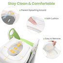 Primlect Potty Training Seat, 2-in-1 Toddler Toilet Seat with Step Stool, Ultra-Stable Potty Chair Attachment, Adjustable Seat and Step Ladder, Non-Slip Design, Splash Guard for Boys and Girls(Green) by TinyTreasures Baby Boutique