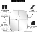 ANDY STAR Black Oblong Mirror, 36x40 Inch Black Oval Mirror for Bathroom with Stainless Steel Metal Frame, Wall Mouned for Bathroom, Living Room, Entryway by CozyNest Decor
