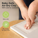 Baby Hand and Footprint Kit - Clay Handprint Keepsake Frame, Newborn Nursery Picture Frame, Personalized New Mom Gifts for Baby Shower & Registry (Vintage White) by TinyTreasures Baby Boutique
