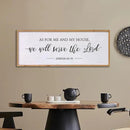 As for Me and My House We Will Serve the Lord Wall Decor - 40" x 15" Large Rustic Family Living Room Wood Framed Home Sign Joshua 24 15 Christian Bible Verse Plaque Hanging Wall Art(Wood) by CozyNest Decor