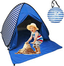 Pop Up Beach Tent Shade Sun Shelter UPF 50+ Canopy Cabana 2-3 Person for Adults Baby Kids Outdoor Activities Camping Fishing Hiking Picnic Touring(Dark Blue Stripes) by TinyTreasures Baby Boutique