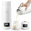 Portable Bottle Warmer for Travel, Detachable Baby Bottle Warmer Portable for Breastmilk Formula, Fast Heating & Long time Temp Keep, Rechargeable, Healthy for Baby on Journey, Car, Airplane by TinyTreasures Baby Boutique