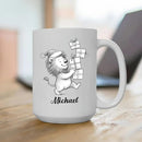 Personalized Lion Lover Coffee Cup 11 Oz 15 Oz, Lion Wild Animal Ceramic Coffee Mug Gift For Kids Child on Birthday Holiday, Custom Name Lions White Accent Teacup, Animal Travel Mug Gift For Friends by TinyTreasures Baby Boutique
