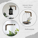 2-Piece Set of Plant Hooks for Wall 6 Inch - Mounted Wooden Plant Hook - Indoor and Outdoor Bracket Plant Hanger for Planters, Lanterns, Bird Feeders, Patio Decorations (Walnut) by GreenHaven Gardens