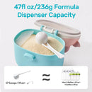 NCVI Baby Formula Dispenser On The Go, Formula Container To Go, Formula Holder for Travel, Outdoor Picnic with Baby Infant, Portable Container for Milk Powder, Snacks, Candy, Fruits (Green) by TinyTreasures Baby Boutique