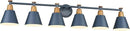 FEMILA Vintage Bathroom Light Fixtures, 45.3" Vanity Lighting Fixtures Over Mirror, 6 Light Vanity Light, Blue Finish, 4FG59B-6W Blue by CozyNest Decor