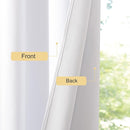 NICETOWN 100% Blackout White Curtains 63 inch Length, Grommet Thermal Insulated Window Treatment Heat Reducing Drapes for Bedroom/Kids Room, W37 x L63, 2 Panels by TinyTreasures Baby Boutique