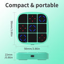 Tic-Tac-Toe Bolt Game, 4-in-1 Handheld Puzzle Game Console, Electronic Tic-Tac-Toe Toy, Educational and Memory Growth, Portable Travel Games for Car Ride, Board Games for Kids and Adults (Cyan) by TinyTreasures Baby Boutique