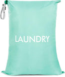 MissBoy Laundry Bag, Nylon Storage Bag for Dirty Clothes, Washable Laundry Bags with Zip for Travel Camping College Dorms, Lightweight Foldable Swimming Dry Wet Bag by TinyTreasures Baby Boutique