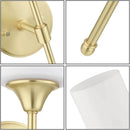 XiNBEi Lighting Wall Sconce, Bathroom Vanity Light with Glass, Classic Wall Fixture Satin Brass Finish for Bathroom XB-W1216-SB by CozyNest Decor