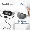 REACHER Super Loud Alarm Clock for Heavy Sleepers Adults Teens, Vibrating Alarm Clock Bed Shaker Under Pillow, Rechargeable Battery Powered for Travel, Auto-Dim, Portable by TinyTreasures Baby Boutique