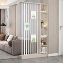 Wall Room Divider, Storage Cabinet Storage Display with Shelves, Modern Freestanding Wood Room Divider Screen, Wall Privacy Screens for Home Decorative (Beige+White,43.3" L x 9.5" W x 79.5" H) by CozyNest Decor