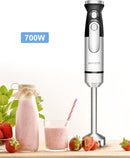 Immersion Blender,700W Handheld with Heavy Copper Motor,Infinitely Variable Speeds Stick Kitchen Blender,Detachable Stainless Steel Smoothie,for Soup Puree Baby Food Juice by TinyTreasures Baby Boutique