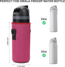 Neoprene Water Bottle Carrier Bag with Adjustable Shoulder Strap for Owala 24 OZ Tumbler, Insulated Water Bottle Cover for Owala FreeSip Insulated Water Bottle (Mauve, 24 OZ) by TinyTreasures Baby Boutique