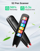SVANTTO S2 Reader Translator Pen Scanner, Text to Speech Device for Dyslexia, OCR Digital Highlighter Pen, Exam, Bluetooth Langage Translator, No Monthly Fee（Black） by TinyTreasures Baby Boutique