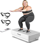 POWET Vibration Plate Exercise Machine for Weight Loss, Woukout & Lymphatic Drainage – Whole Body Vibrating with 99 Speed Levels & 5 Pre-Set Modes – Supports Up to 400lbs, Ideal for Home Use by CozyNest Decor