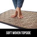GORILLA GRIP 100% Waterproof All-Season WeatherMax Doormat, 47x35, US Designed Natural Rubber, Stain and Fade Resistant, Low Profile Indoor Outdoor Door Mats, Easy Clean Patio Mat, Taupe Basket Weave by CozyNest Decor