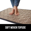 GORILLA GRIP 100% Waterproof All-Season WeatherMax Doormat, 72x24, US Designed Natural Rubber, Stain and Fade Resistant, Low Profile Indoor Outdoor Door Mats, Easy Clean Patio Mat, Taupe Basket Weave by CozyNest Decor