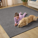 GORILLA GRIP Ultra Soft Washable Area Rug, 5x7, Stain and Slip Resistant Plush Thick Carpet for Bedroom Living Room, No Shed Floor Rugs, Pet Friendly, Dorm Essentials, Kids Nursery Home Decor, Gray by TinyTreasures Baby Boutique