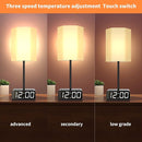 Table Lamp Alarm Clock with USB Ports and AC Outlet, Beside Lamp with Charging Station Speakers and Radio, Power Outlet with Touch Control 3-Way Dimmable Nightstand Lamp for Kids Study Room, Bedroom by TinyTreasures Baby Boutique