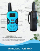 2Pcs Walkie Talkies for Kids Toys: Outdoor Toys for 3 4 5 6 7 8 9 10 11 12 Year Old Boys Girls Walkie Talkie Birthday Gifts - Long Range Camping Backyard Wakie-Talkies Party Favors Walky Talky by TinyTreasures Baby Boutique