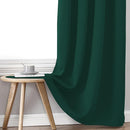 ChrisDowa 100% Blackout Curtains for Bedroom with Black Liner, 2 Thick Layers Total Blackout Thermal Insulated Grommet Window Curtains 2 Panels Set (Forest Green, 52 x 63 Inch) by TinyTreasures Baby Boutique