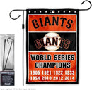 WinCraft Giants 8 Time Champions Garden Flag with Stand Holder Flagpole by GreenHaven Gardens