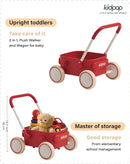 PULA Baby Push Walker with Wheels Toddler Wagon for First Learner Baby Toys 6-12 Months, 1 Year Old Birthday Gifts, Indoors and Outdoors (Red) by TinyTreasures Baby Boutique