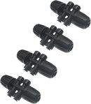 4pcs 1/2'' to 1/4'' Barbed Tee Quick Connector Push-to-Fit 6 Way Drip Irrigation Fittings by GreenHaven Gardens