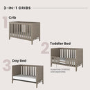 Child Craft Kieran 3 in 1 Convertible Crib, Baby Crib Converts to Day Bed, Toddler Bed, 3 Adjustable Mattress Positions, Non-Toxic, Baby Safe Finish (Crescent Gray) by TinyTreasures Baby Boutique
