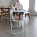 3 in 1 Baby High Chair with Wheels, Adjustable 5 Point Harness, Tray, Foot Rest, Backrest and Seat Height, Foldable High Chair for Toddlers, Green by TinyTreasures Baby Boutique