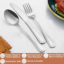40 Pcs Silverware Set for 8 with Pearled Edge Handle design, Food Grade Stainless Steel Flatware Set, Eating Utensils Sets Include Fork/Knife/Spoon, Reusable Cutlery Set, Dishwasher Safe by CozyNest Decor