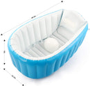 Baby Inflatable Bathtub, Portable Infant Toddler Bathing Tub Non Slip Travel Bathtub Mini Air Swimming Pool Kids Thick Foldable Shower Basin with Air Pump, Blue by TinyTreasures Baby Boutique