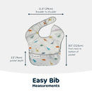 Tiny Twinkle Mess Proof Baby Bibs for Eating - Waterproof, Wipeable Bibs - Toddler Bib- Travel Friendly - PFAS, PVC, BPA, Phthalate Free - Baby Food Bib (3 Pack,Dinosaur) by TinyTreasures Baby Boutique
