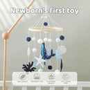 Baby Mobile Wind Chime Sea Creatures, Whale Mobile Wind Chime, Baby Bed Hanging Game Mobile for Children's Room Children's Bed Decor by TinyTreasures Baby Boutique